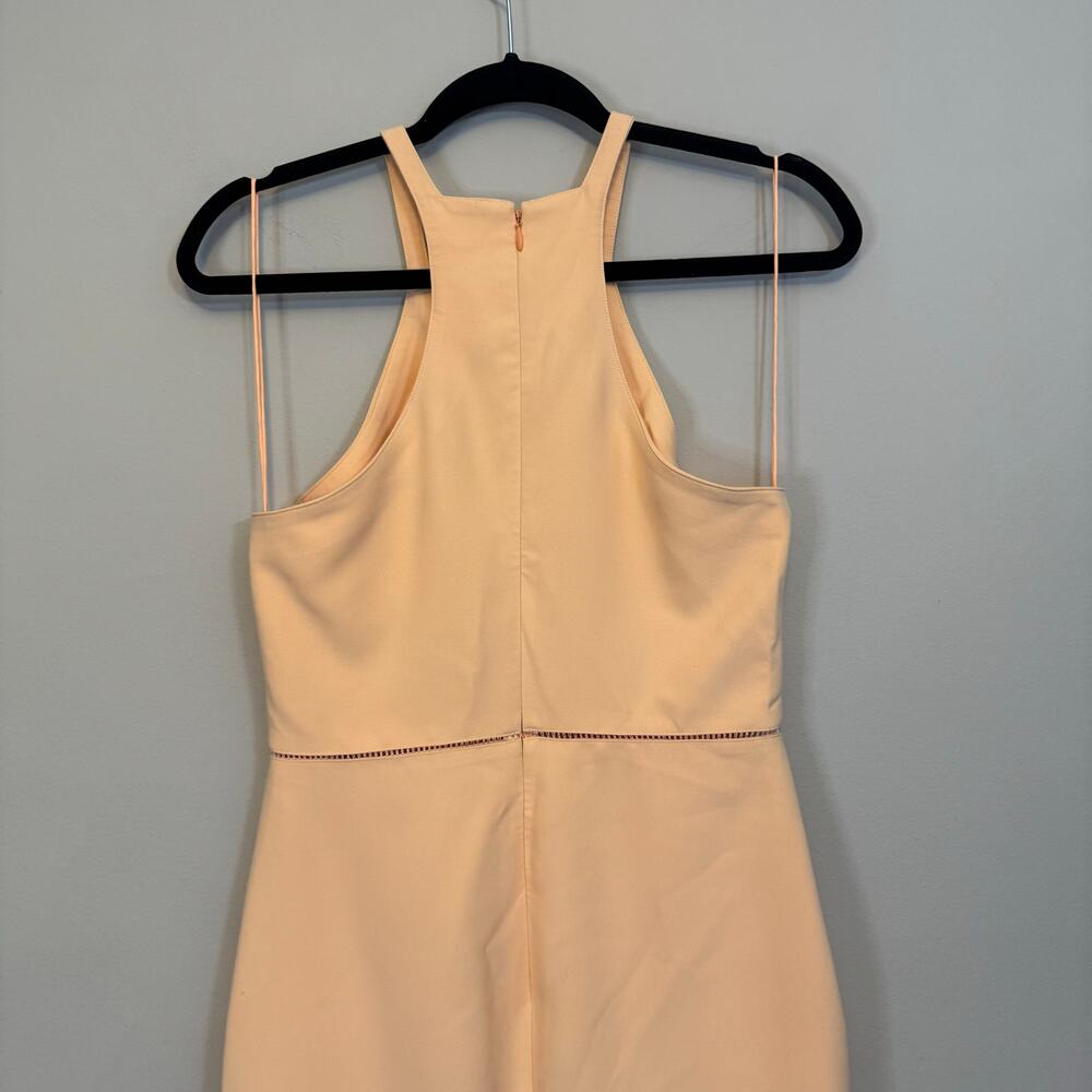 Elizabeth and James Reeves Mini Dress 10 Tangerine Halter Sheath Cocktail NWT - Picture 5 of 11